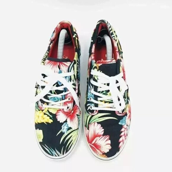 Vans Shoes Womens Size 6 Colorful Floral Off The Wall Sneakers Hawaiian Tropical - Picture 4 of 11